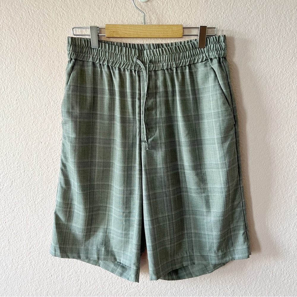 R13 Womens Baggy Long Short Grey Plaid  Wool Blend Size Large - Picture 4 of 12